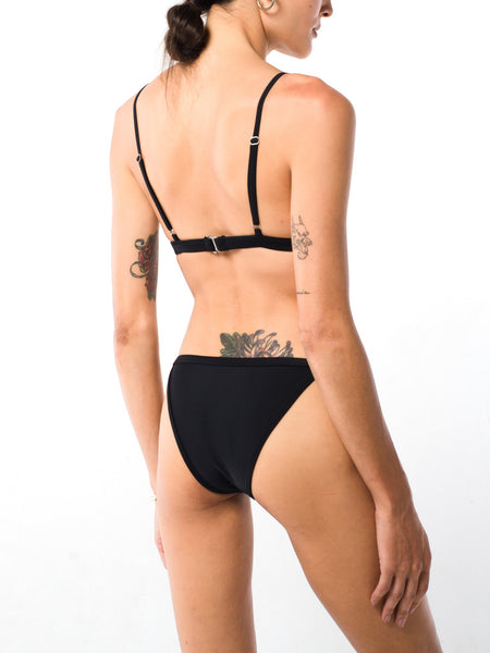NōaGE Assia Bikini Top in Noir - back detail
