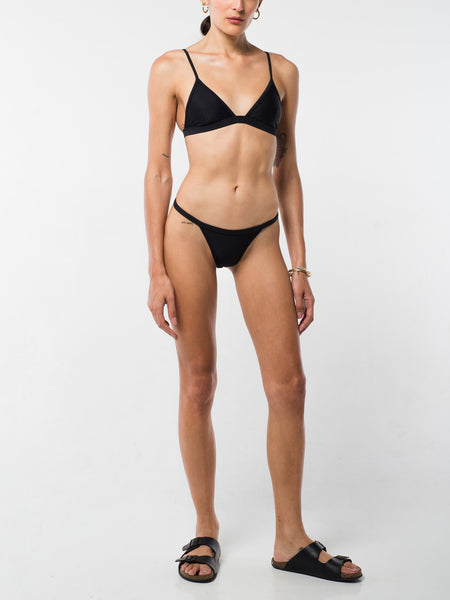 NōaGE Assia Bikini Top in Noir - full body
